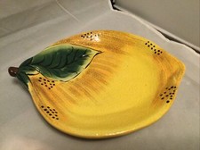 Pier 1 Imports Lemon 8 Earthenware Handcrafted Plate For Serving