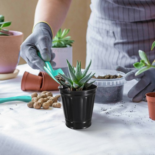 Lidged Trash Can Mini Small Waste Basket Child Office Decorative with - Bild 7 von 10