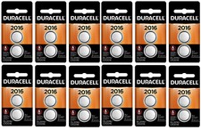 Duracell 2016 3V Lithium Coin Battery Long Lasting 2028 DL2016 CR2016 24-Pack