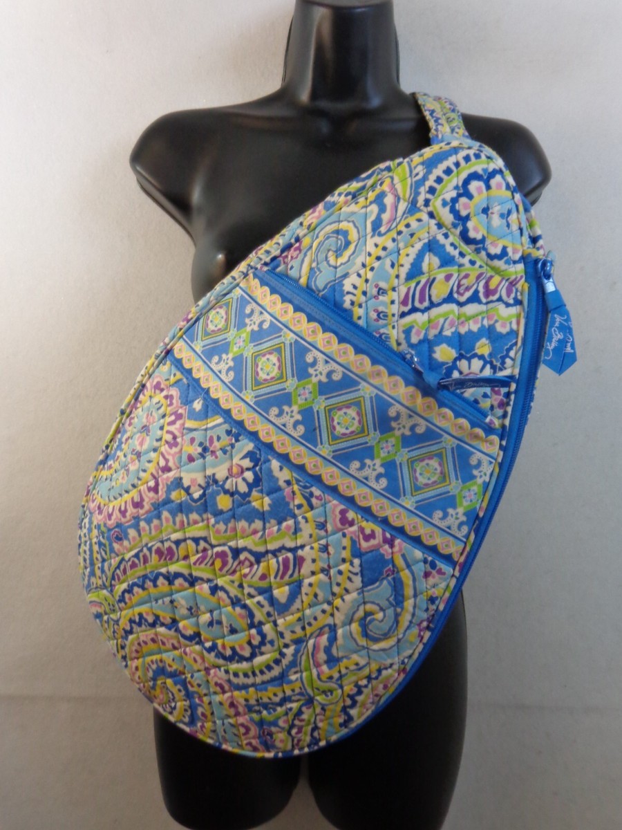 Vera Bradley Quilted Sling Backpack Women 20 X 12 X 3 Blue  display picture 3