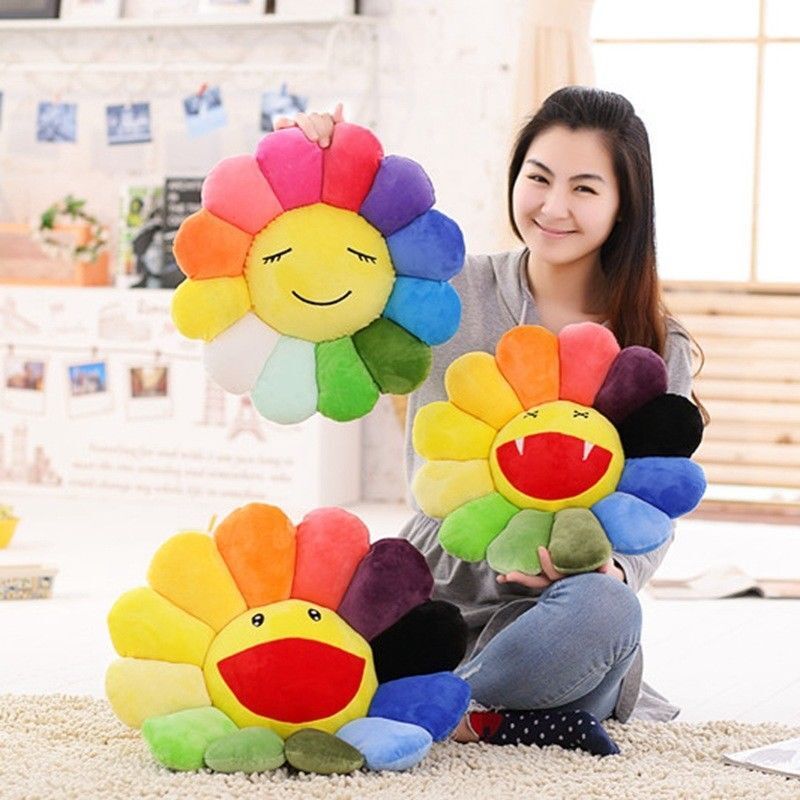 Takashi Murakami KiKi Ohaha Rainbow Flower Plush Cushion Takashi Murakami KiKi Ohaha Rainbow Flower Plush Cushion