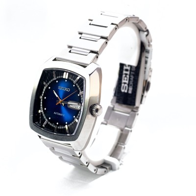 Men's SNKP23 Stainless Auto Blue Face 42mm Tank-Style Seiko 29665190116 |  eBay