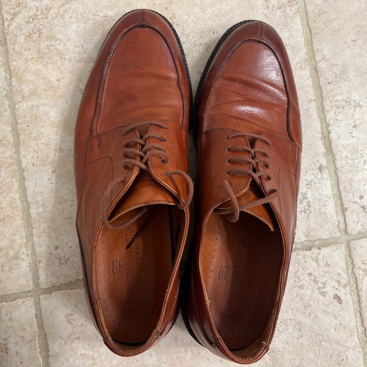 ジョンストンアンドマーフィー パスポート オックスフォードシューズ ブラウン Johnston & Murphy Passport Oxford Shoe Men US 10 M Brown