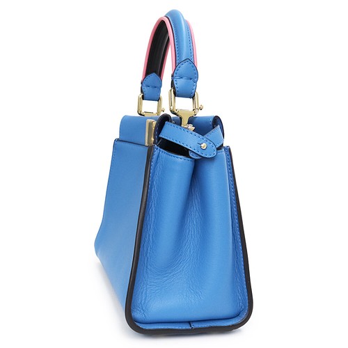 FENDI Peekaboo Mini Handbag Calfskin, Royal Blue 8BN316 - Picture 4 of 11