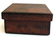 Jan Barboglio Hand Forged Iron Metal Trinket Box With Lid 3x3.25x1.25