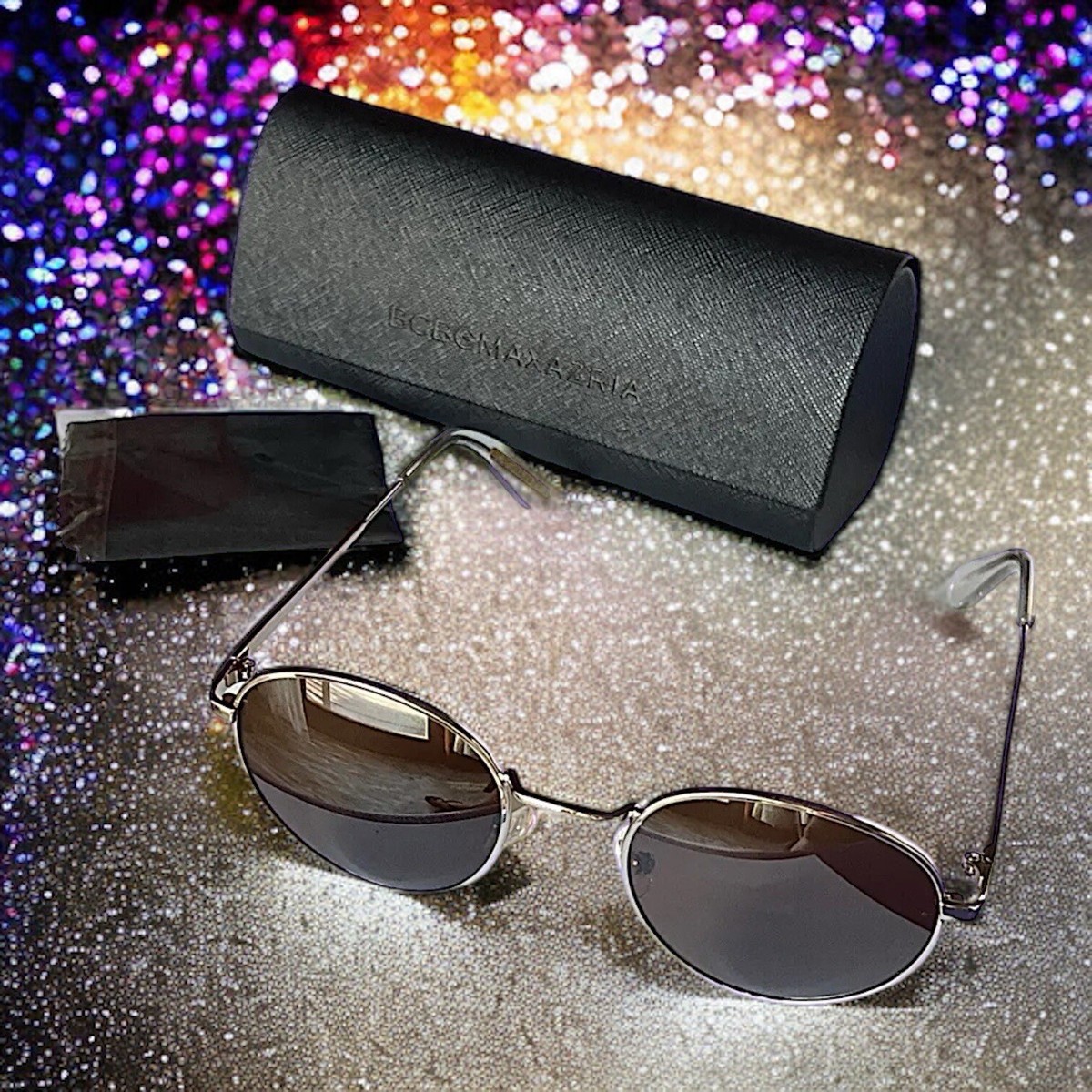 BCBG MAX AZRIA Round Sunglasses Brand New In Hard Case MSRP  display picture 1