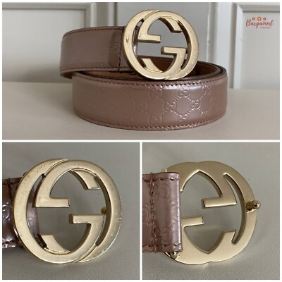 Authentic Gucci Pink Microguccissima Patent Leather  display picture 1