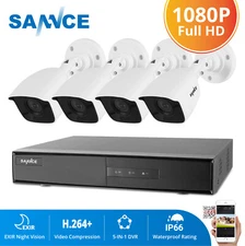 SANNCE 5IN1 8CH 1080P Lite DVR Outdoor 2MP HD CCTV Home Security Camera System