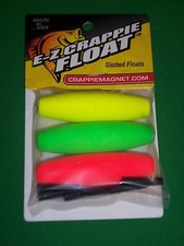 E-Z Crappie Slotted Floats Fishing Product 2.5" ~ 3 Pack ~ Made in USA
