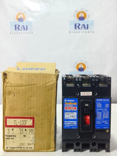 TERASAKI TL-100F 3POLE 15A CIRCUIT BREAKER MCCB TL100F UiAC690V 50/60Hz FREESHIP - Picture 2 of 9