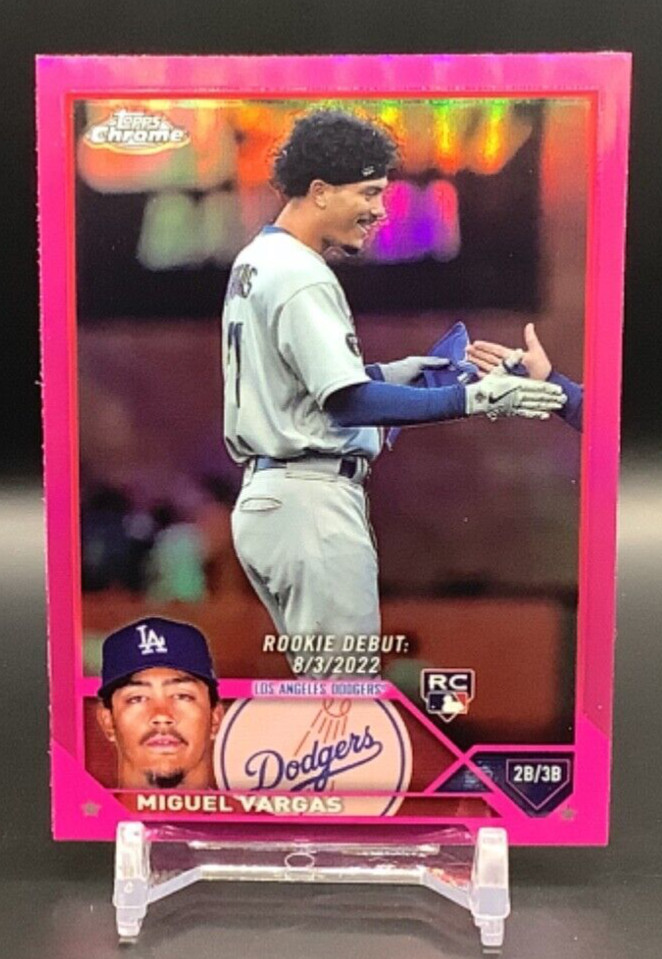 2023 Topps Chrome Update #USC33 Miguel Vargas Pink Refractor RC Rookie