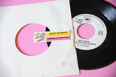 Julio Iglesias / Andrea Lo Vecchio 7'' 45 PROMO Jukebox-Strip Vinyl-Single