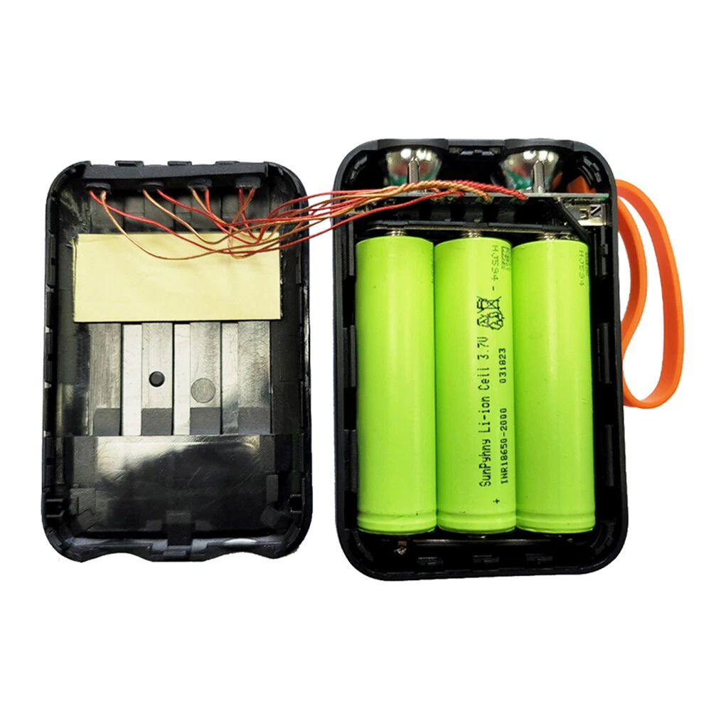 3*18650 DIY Power Bank Case with LED Display & Charging Cable  