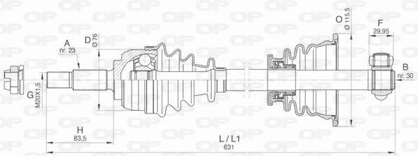 Cardan avant gauche Renault Twingo II pour supprimer les vibrations et claquements 1.2V