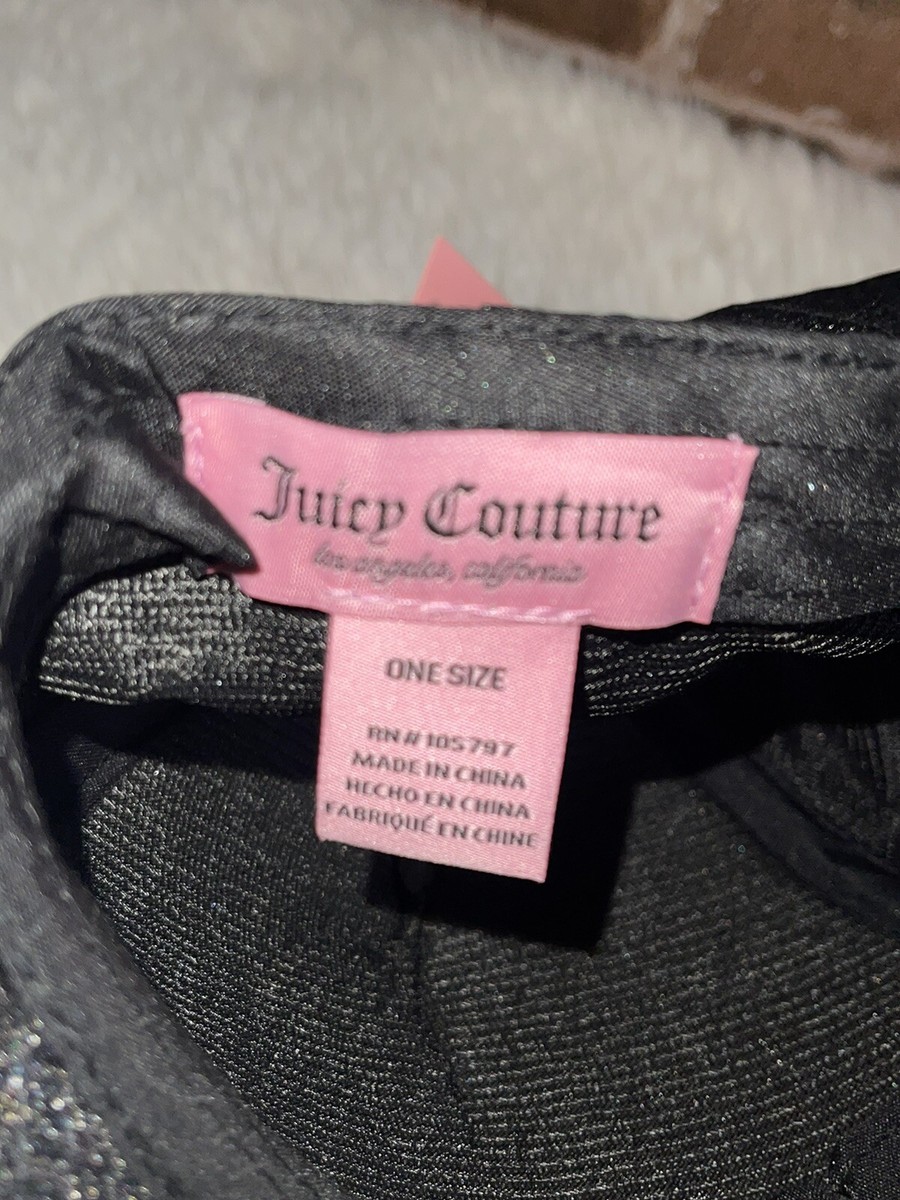 NWT Juicy Couture Rhinestone Pearls Hat bling women display picture 2
