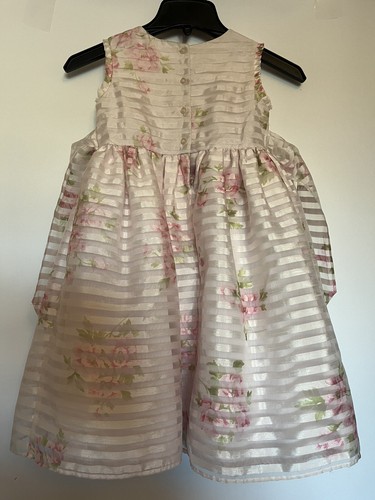 Marmellata Little Girls Pink Floral 3 Layered Princess Fairy Dress; Size 5 - Picture 2 of 7