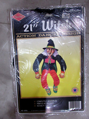 Vintage Halloween Beistle Die Cut Witch w/ Honeycomb Legs Arms 1990 NIP