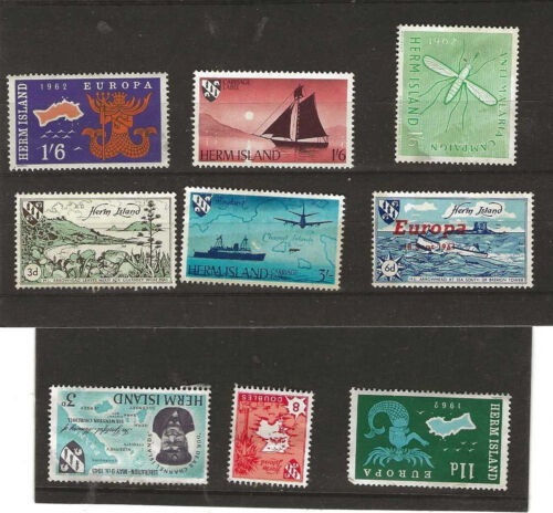 HERM ISLAND Selection of 9 Mint Not Hinged Stamps