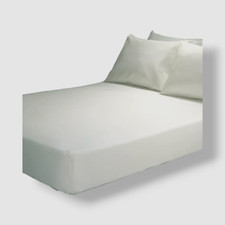 Fresh Ideas White Fitted Waterproof Vinyl Mattress Protector Size King