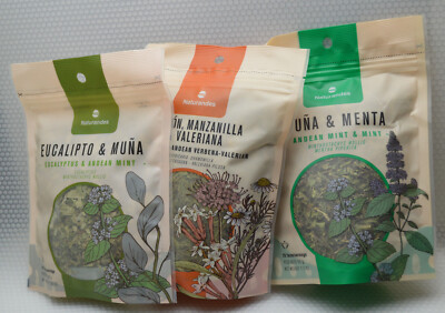 Naturandes Eucalyptus & Andean Mint, Menta & Muña Digestivo from Peru (Choose)
