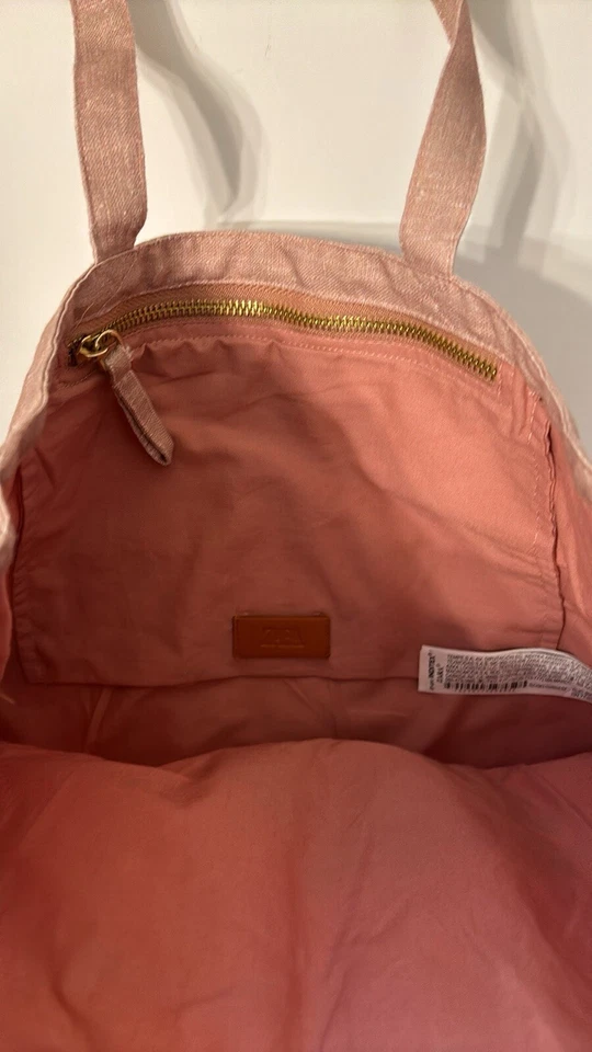 Nuevo Shopper de Tela Zara Rosa Espalda Flor Grande Foto 4 de 4