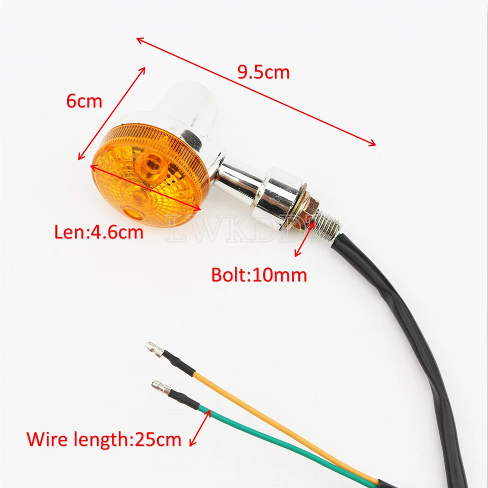 4x Motorcycle Turn Signals For Suzuki GS 450 500 550 650 750 850 1000 1100 1150 - Image 2 of 4