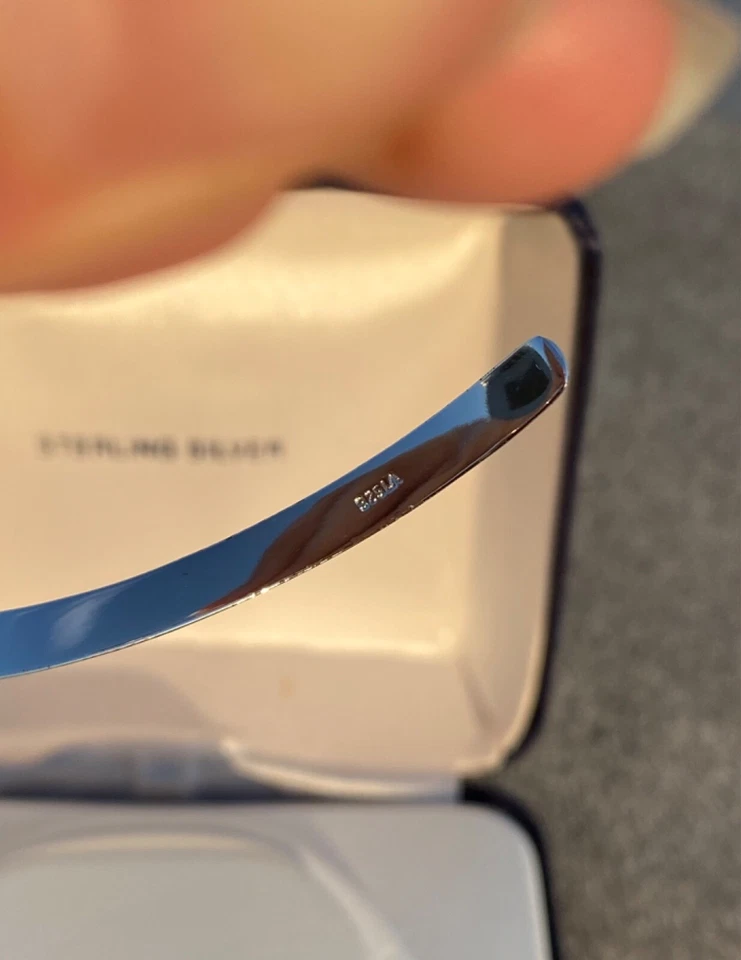 Friends Are Kisses Blown To Us By Angels Sterling Silver 925 Cuff Bracelet - Image 3 of 4