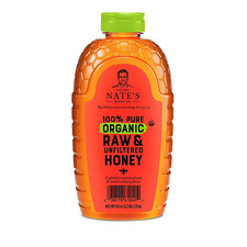 Nature Nate's Organic Honey: 100 Pure, Raw and Unfiltered Honey - 16 fl oz Glut