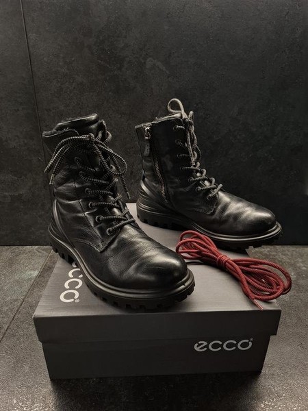 Women Ecco Boots Black Leather 36 #3RCH