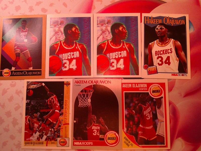 Hakeem Olajuwon Basketball Card Lot - 7 Cards