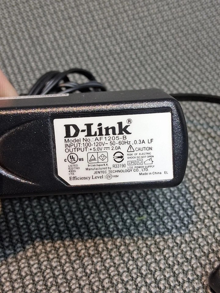 D-Link AF1205-B AC/DC Wall Power Supply Adapter 5V 2A OEM Genuine - Image 2 of 4