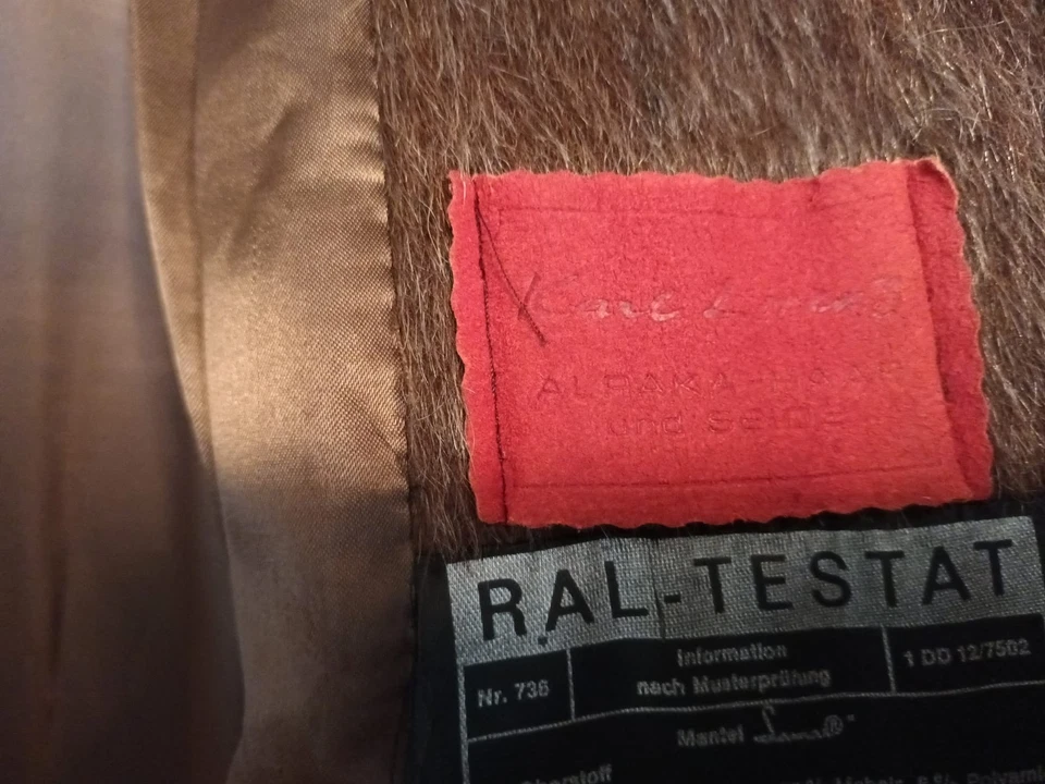 Karl Lorenz Mantel, Lama Haar , Seide, Vintage Nr.736  - Bild 4 von 4