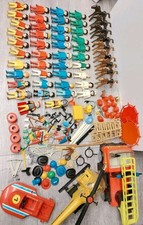 Vintage Playmobil Huge Lot 70s 80s 40 Figures Horses Firetruck
