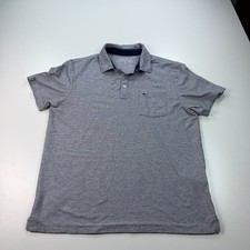 Vineyard Vines Edgartown Polo Shirt Mens Medium Striped Gray Lightweight Stretch