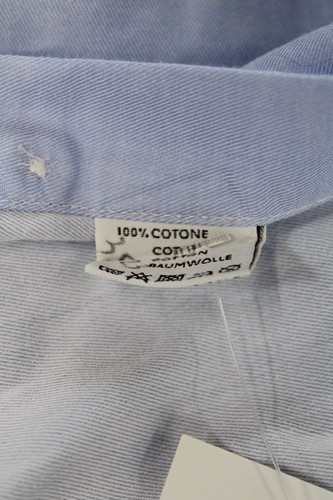 Canali Mens Long Sleeves Impeccabile Dress Shirt Sky Blue Cotton Size 43 17 - Picture 5 of 6