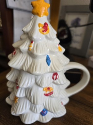Pottery Barn Christmas In The Country Mug with Lid, NIB, Free Priority Ship!