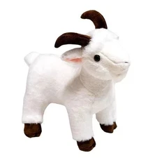 White Goat Plush Toy 12" Stuffed Animal Toddler Doll Gift for Kids