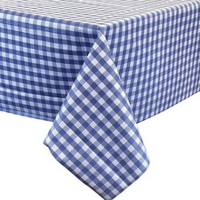 allgala Waterproof Check PVC Vinyl Tablecloth, 54x120 Inch, Blue