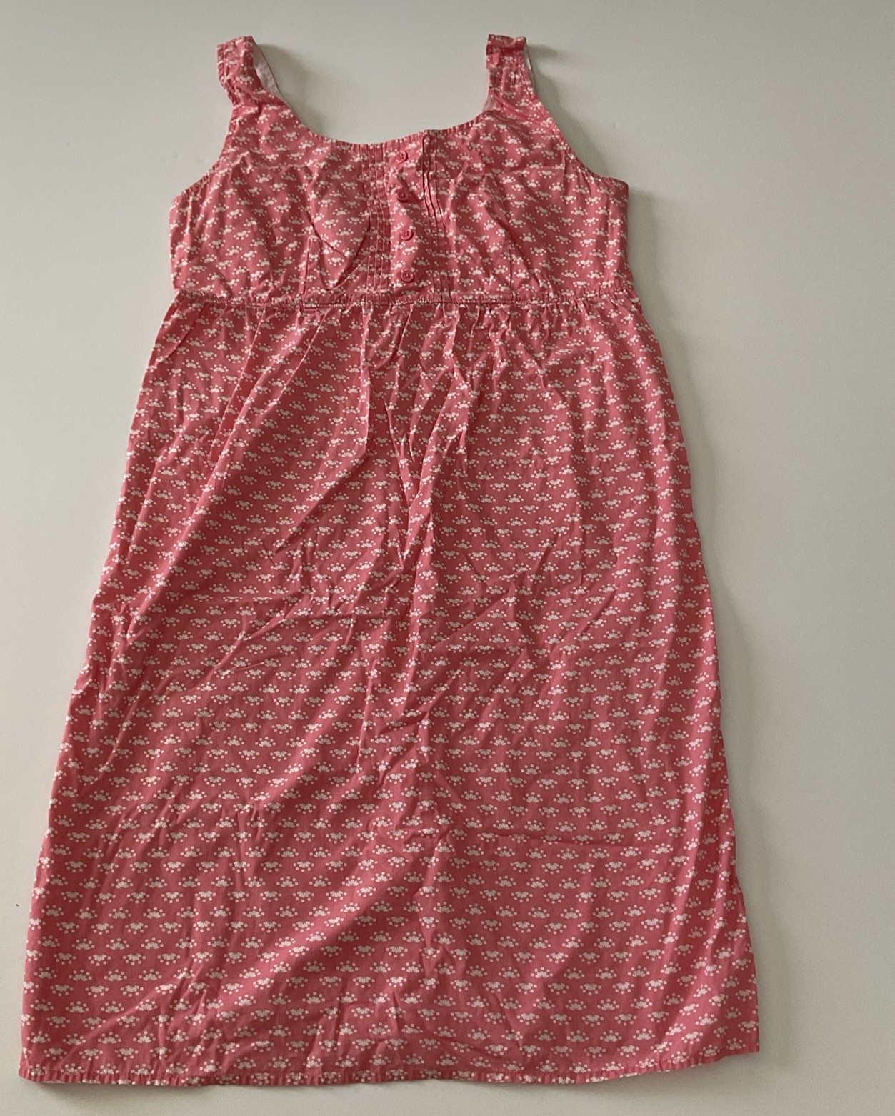 Hanna Anderson 100% Cotton Sleeveless Ditzy Print Dress Women's Size 10