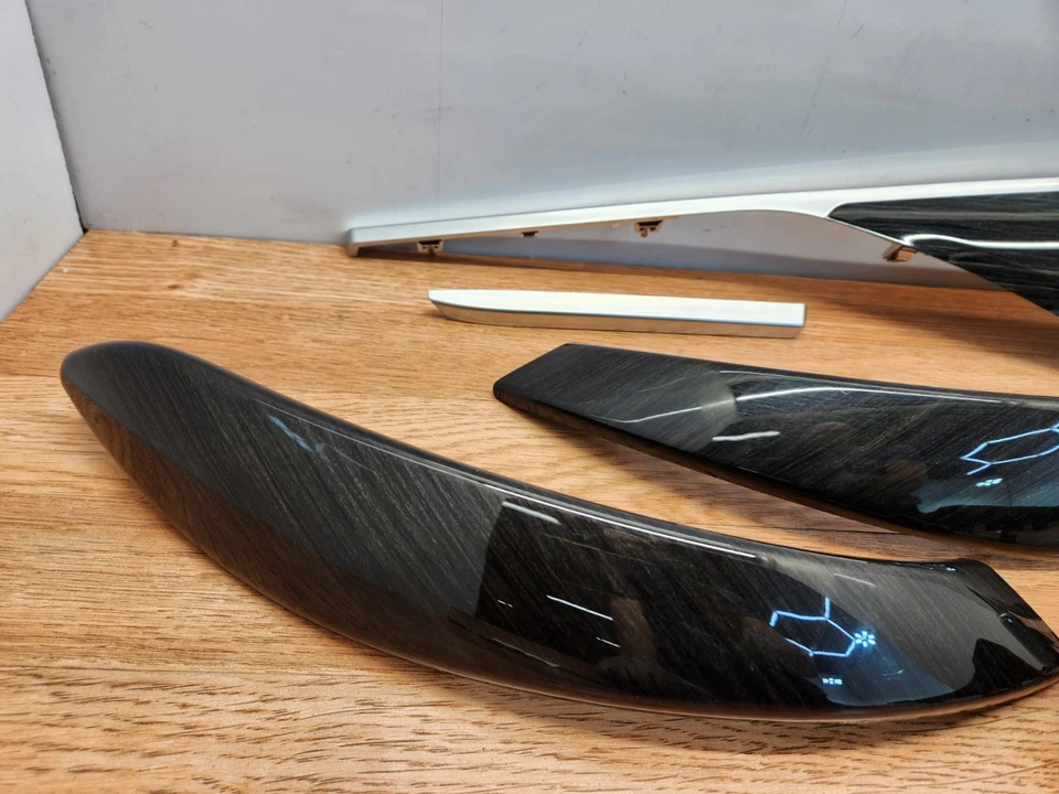 ✅ OEM BMW F30 F34 335 Center Console Dash Wood Anthracite Interior Trim SET - Image 2 of 4