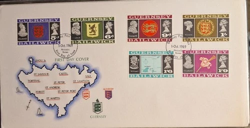 ​Guernsey 1969 First Day Cover FDC - Independent Postal Service - 1st Oct 1969