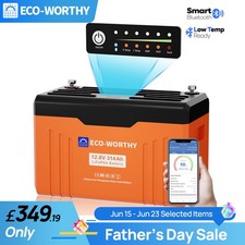 12V 314AH LiFePO4 Lithium Leisure Battery Bluetooth Communication LED Motorhomes
