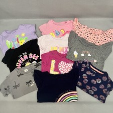 Toddler Girls Graphic Tee 10 Piece Multi-Brand Bundle