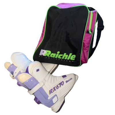 Raichle RX670 weiß/lila Damen Skischuhe Größe EU/UK 5,5/US7 mit Tragetasche