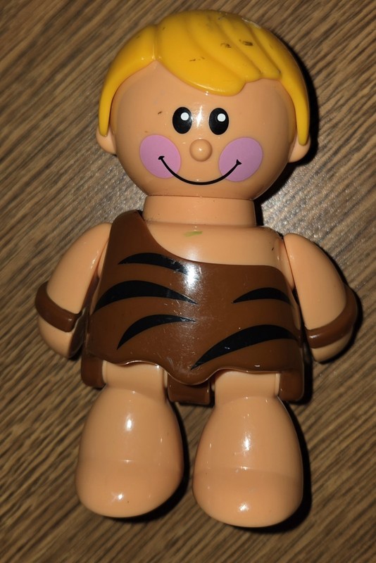 Tolo First Friends 5"  CAVE BOY  moving arms legs head loose Barney Rubble Like