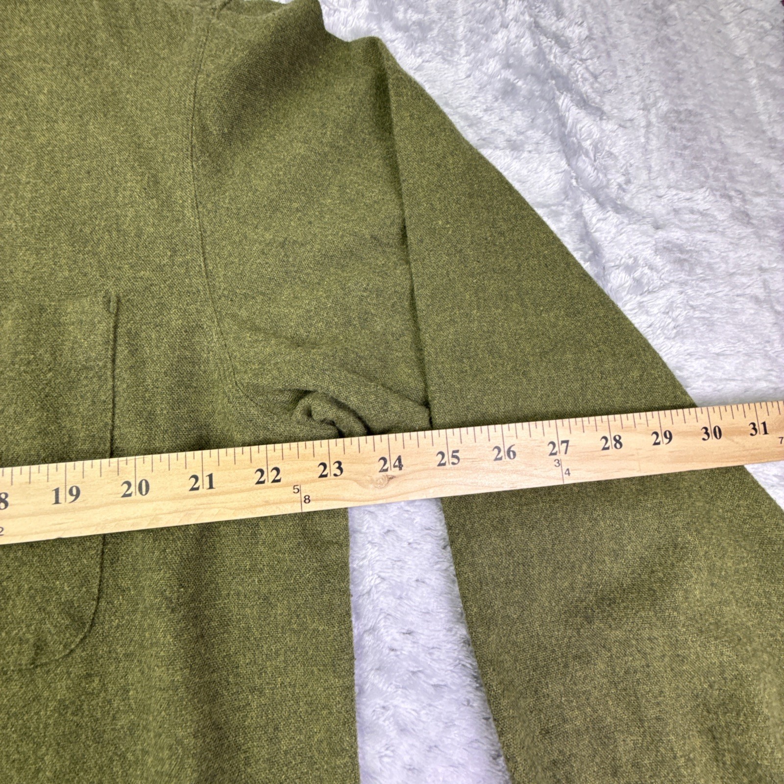 BRIXTON Button Up Flannel Shirt Solid Green Mens … - image 11