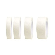 4 Rolls Beige White Masking Tape Multi-Size