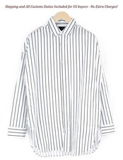 SCOTCH  SODA Couture MEN Shirt M White Striped Long Patterned