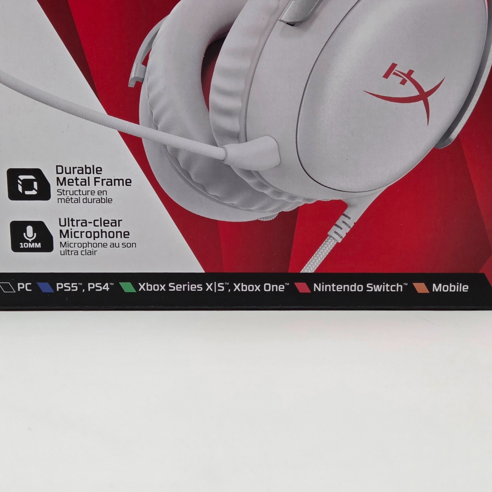 HyperX Cloud III Red & White Gaming Headset - New in Sealed Box