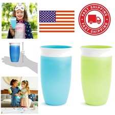 Toddler Miracle 360 Sippy Cups 2 Pack 10 Ounce Spill Proof for Ages 12